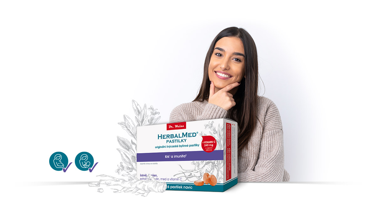 HERBALMED pastilky Dr. Weiss - pastilky na krk a imunitu