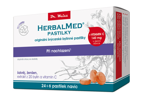 HERBALMED pastilky Dr. Weiss - pastilky při nachlazení